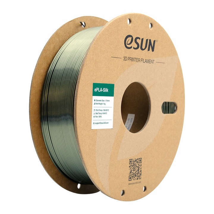 Filament 3D eSUN Silk-PLA 1,75mm 1kg, bronz, set