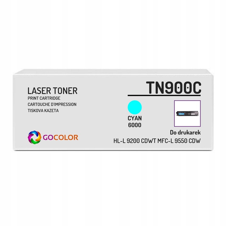 Съвместим тонер Gocolor TN-900C, циан, 6000 страници, за принтери Brother HL-L9200CDWT, HL-L9300CDWTT, MFC-L9550CDWT
