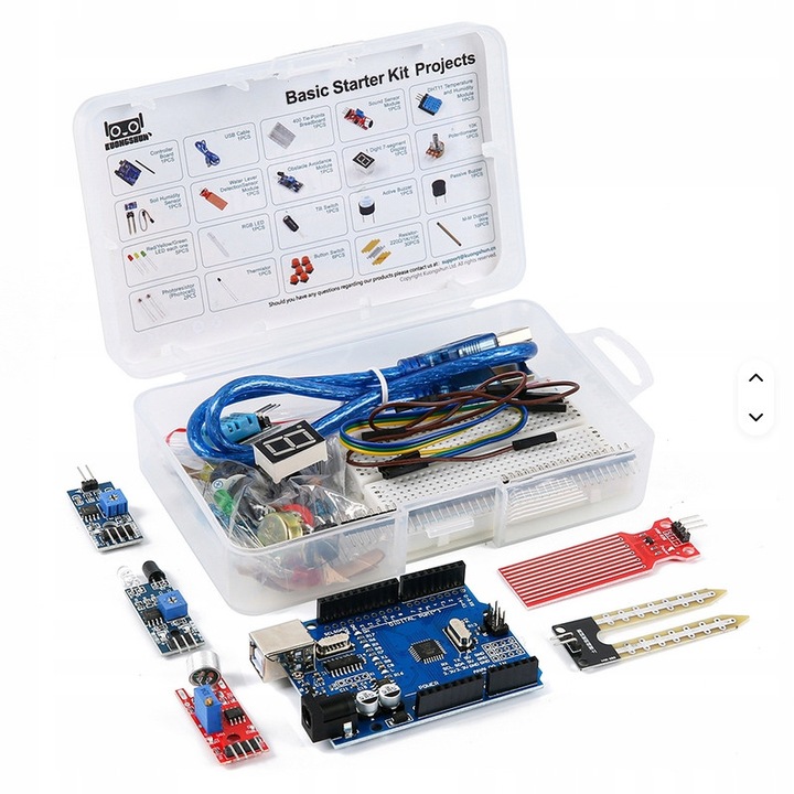 Set ProRock Starter Kit Arduino UNO R3, 171 componente, 20+ proiecte STEM
