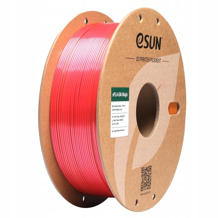 Filament 3D eSun PLA-Silk Magic 1.75mm 1kg rosu-auriu