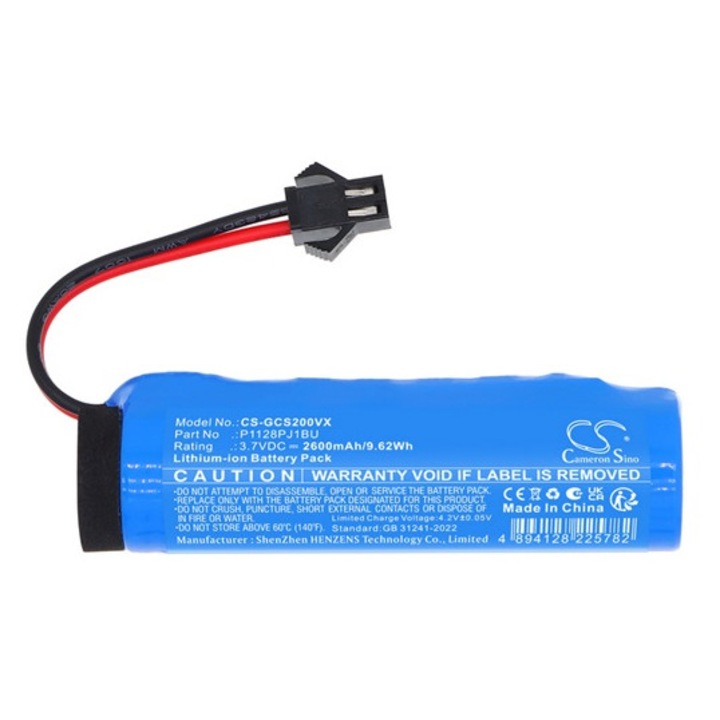 Cameron sino li-ion akkumulátor, 3.7v, 2600mAh, kompatibilis gre electric p1128pj1bu kék-vel