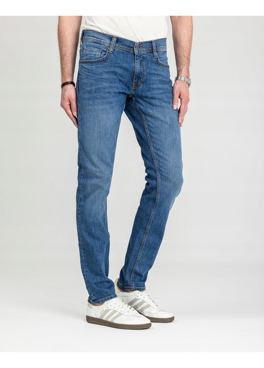 Mustang, Oregon szűkülő szárú slim fit farmernadrág, Kék