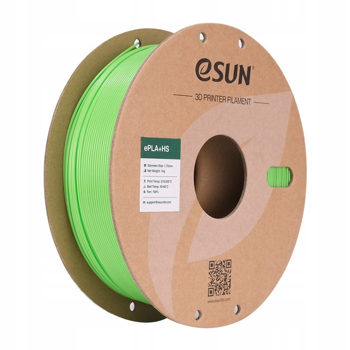 Filament 3D eSun PLA+HS 1.75mm 1kg verde