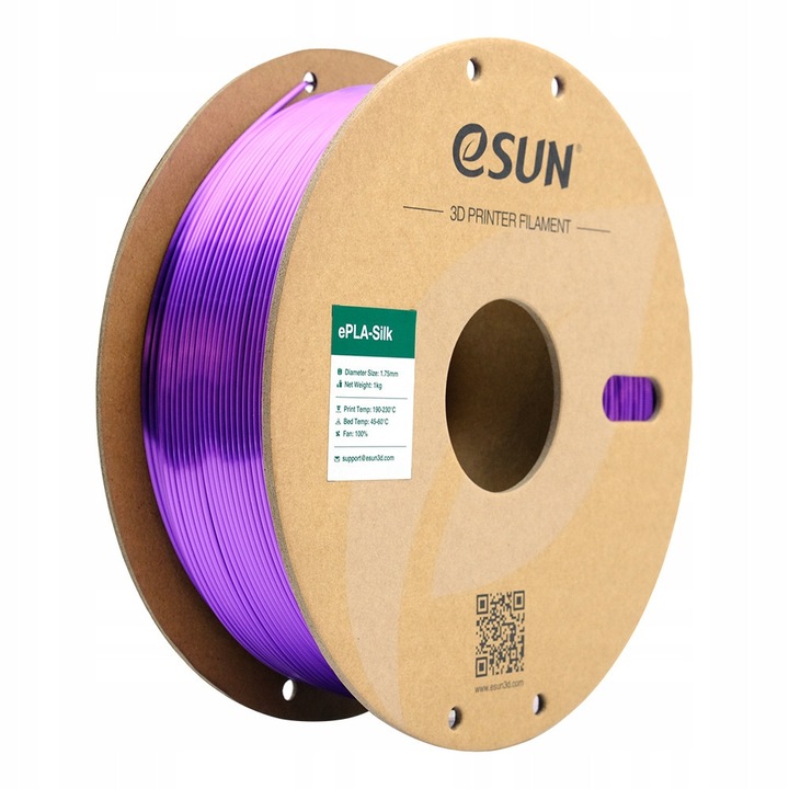 Filament 3D eSun Silk-PLA 1,75mm, purpuriu, 1kg