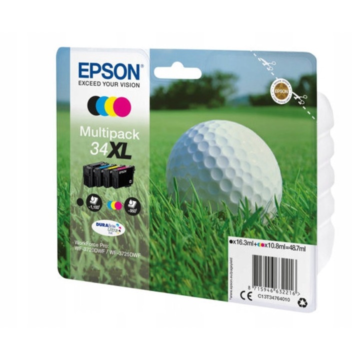 EPSON 34XL tintapatron multipack 4 színű DURABrite Ultra 48,7 ml