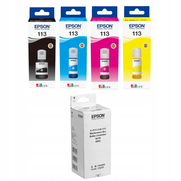 Epson 113 T06B6 C13T06B640 nyomtatópatron készlet + C12C934591 karbantartó doboz