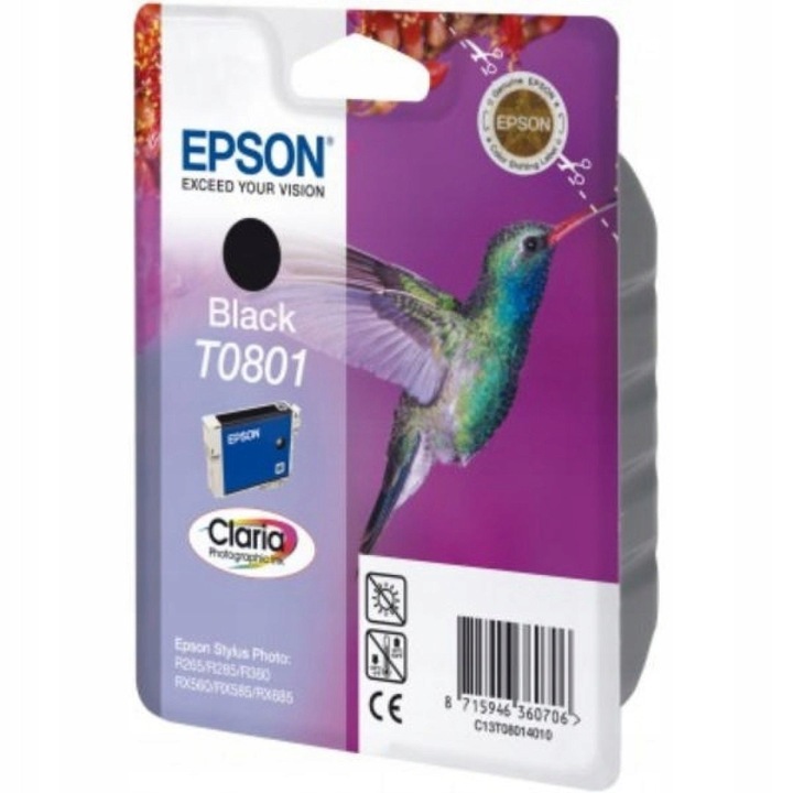 Epson T0801 tintapatron, fekete, 7,4ml, 1 db-os készlet.