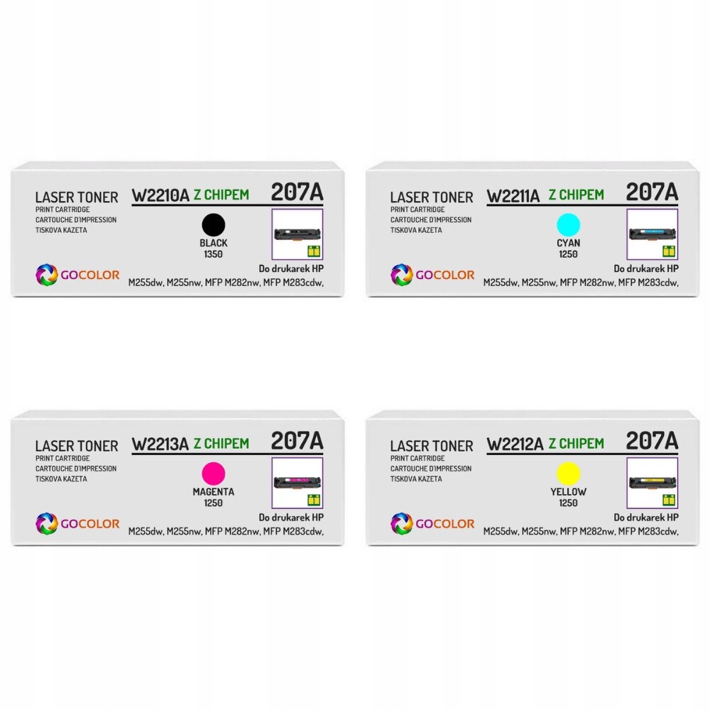Комплект 4 тонера Gocolor 207A CMYK за HP Color LaserJet Pro M255dw MFP ...