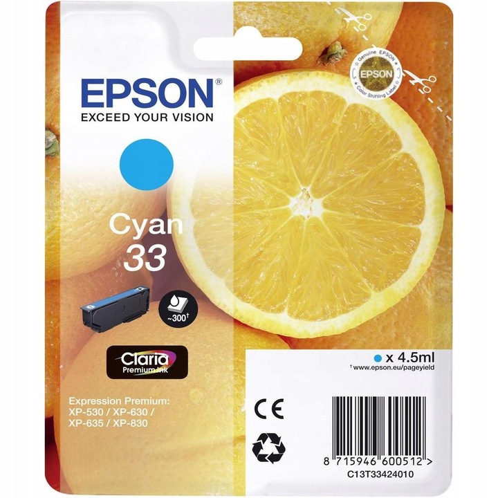 EPSON T3342 cián tintapatron, 4.5ml, 250 oldal