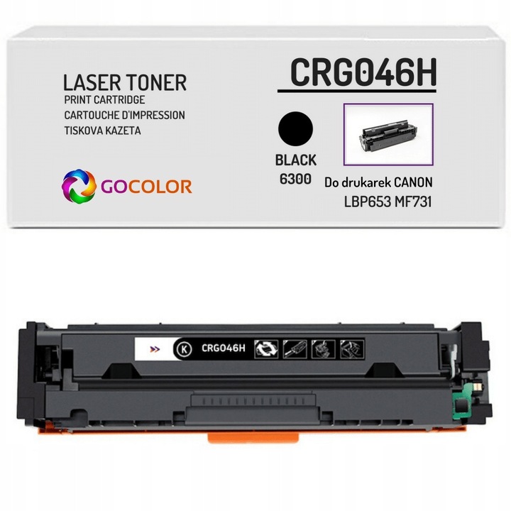 Тонер Gocolor съвместим с Canon CRG046H, черен, за принтери I-Sensys MF731Cdw, LBP-654Cdw, MF735