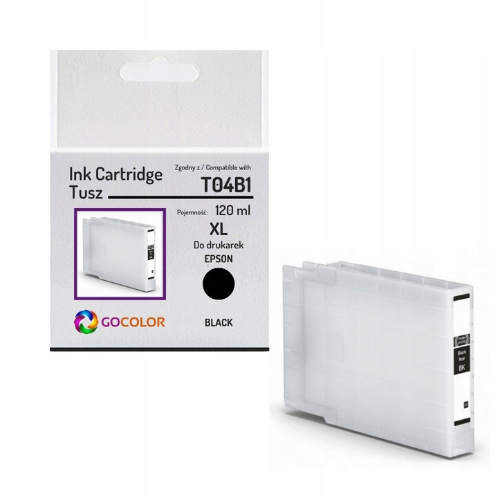Gocolor T04B1 tintapatron Epson WF-C8190 WF-C8690 nyomtatóhoz, fekete, 120ml, 5800 oldal