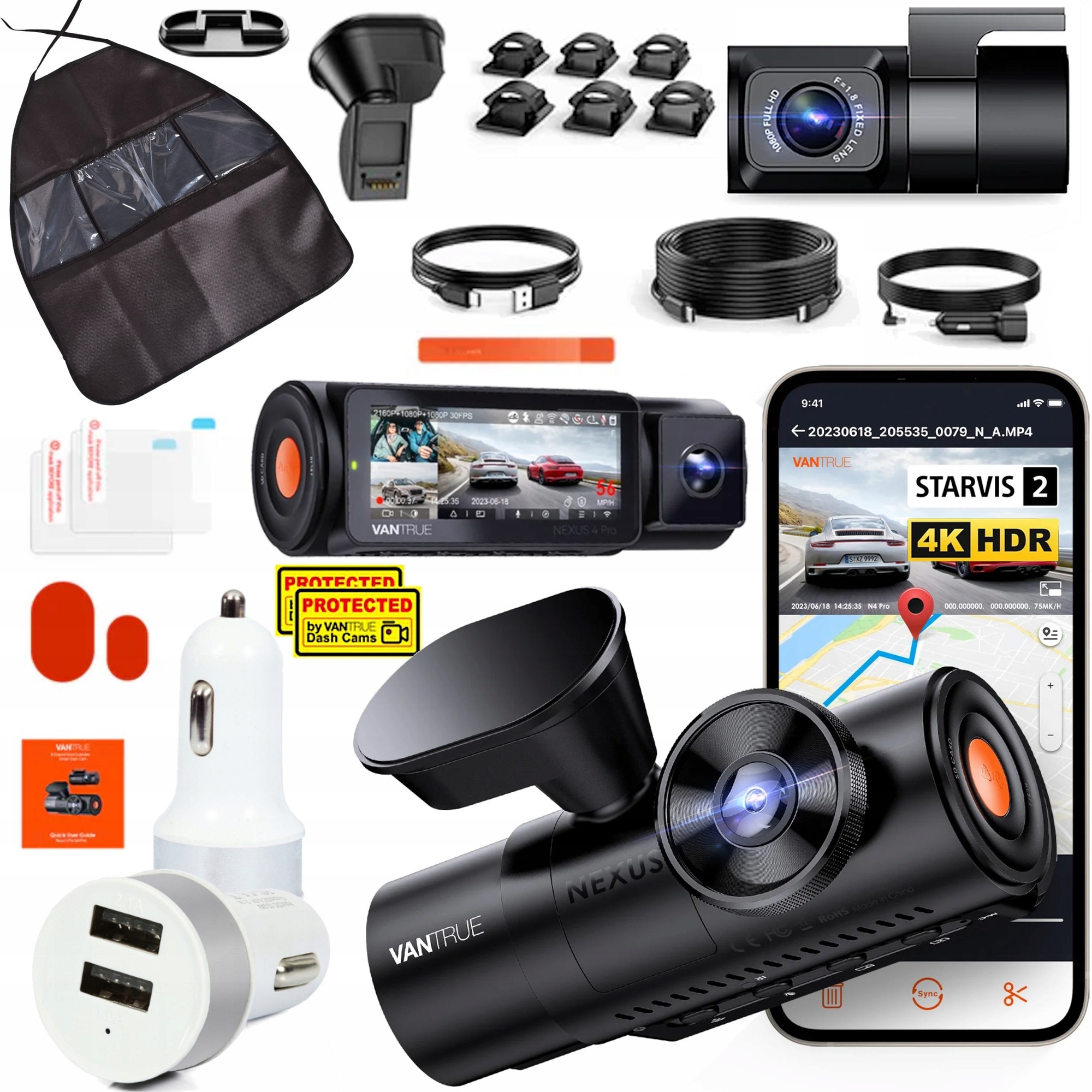 Camera de bord, VanTrue, N4, 2.5K, Negru - eMAG.ro