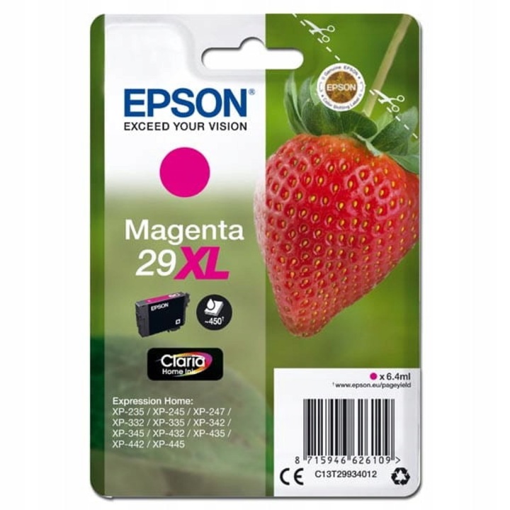 Eredeti EPSON T2993 29XL magenta tintapatron, 1 db-os készlet.