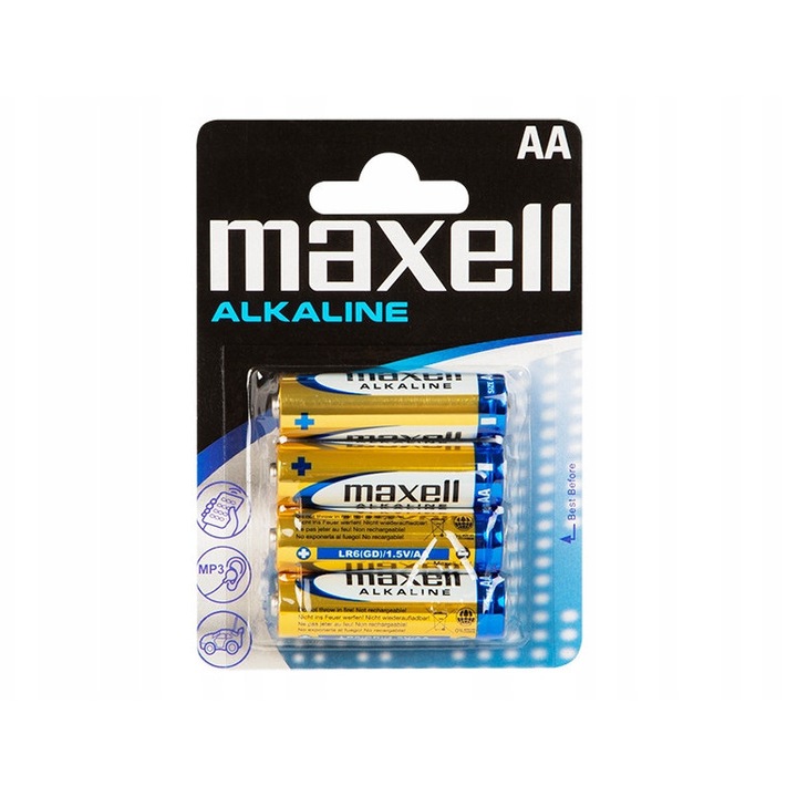 4 db AA 1.5V Maxell LR6 alkáli elem készlet