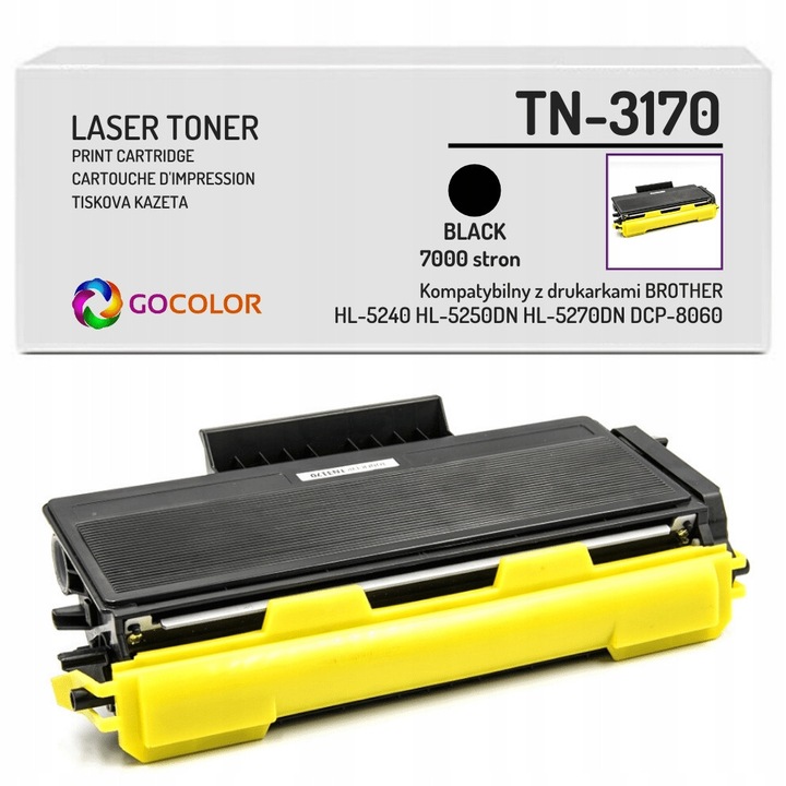 Тонер Gocolor съвместим TN-3170, черен, за принтери Brother, комплект