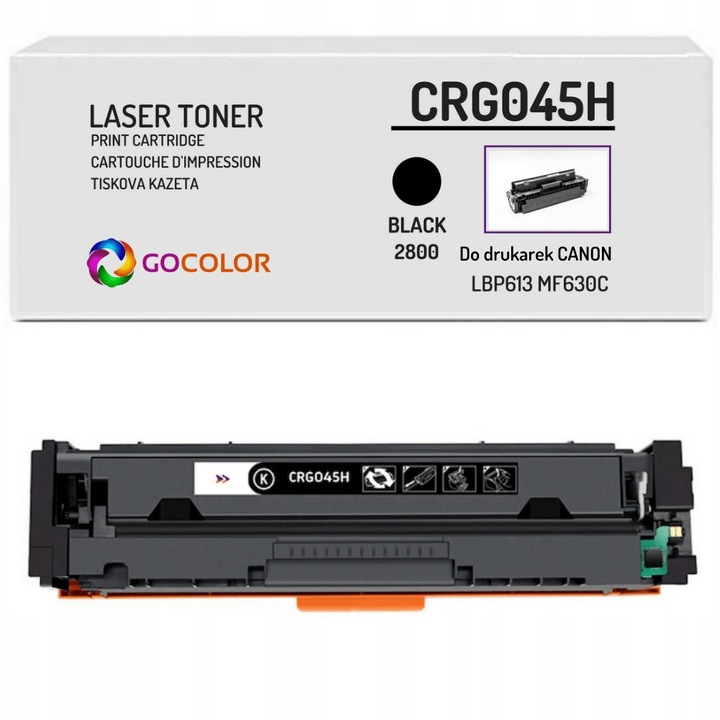 Тонер Gocolor съвместим CRG045H, черен, за принтери Canon imageCLASS MF632Cdw, MF634Cdw, LBP-611, комплект от 1 бр.