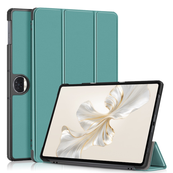 Smart Cover tok Honor Pad 9 12.1" 2024-hez, zöld, teljes védelem, állvány funkció