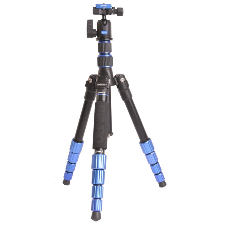 Trepied foto Benro Slim Travel FSL09CN00 carbon, 4kg, 145x31.5cm, cu capa mobila, set compact