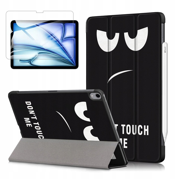 Etui Smart Cover pentru Apple iPad AIR 4/5 10.9" 2020/2021/2022, protectie completa, suport ajustabil, culoare neagra, 10.9"