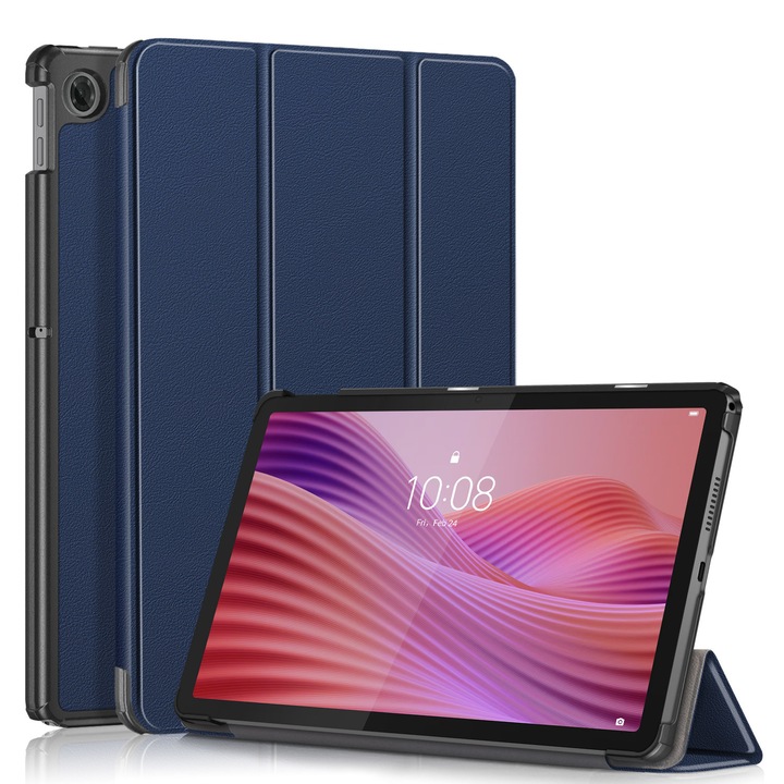 Smart Cover tok Lenovo Tab 10,1" 2025, teljes védelem, állítható pozíciók, sötétkék szín