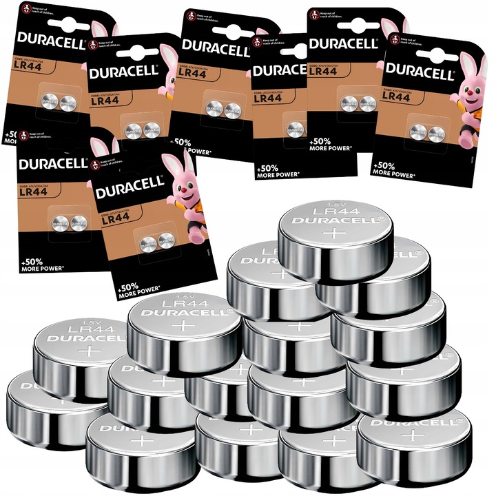 16 db Duracell LR44 alkáli elem, 1.5V, 11.6x5.4mm, órákhoz, számológépekhez, távirányítókhoz
