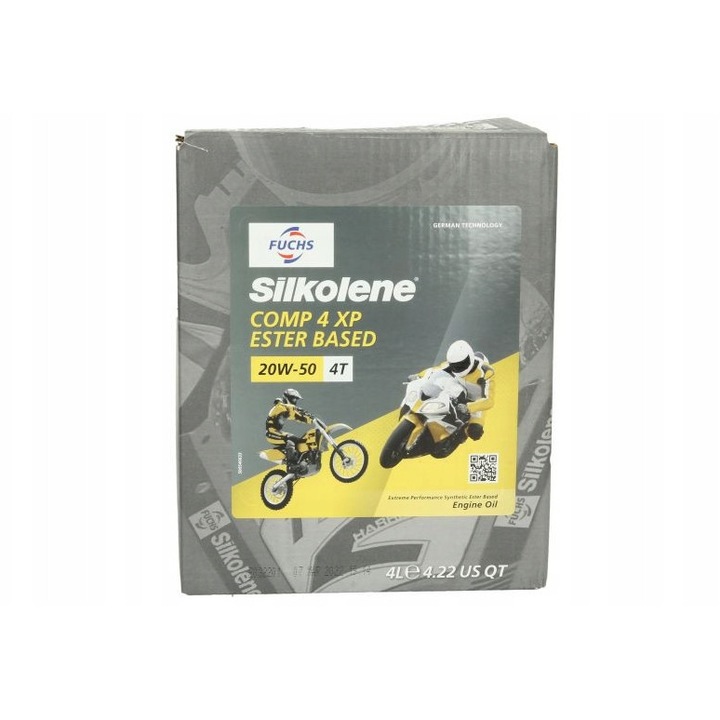 Ulei motor Silkolene COMP 4 4T SAE 20W50, 4l, polsyntetic, pentru motoare 4T