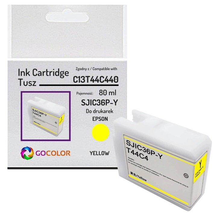 Gocolor C13T44C440 tintasugaras nyomtatópatron, sárga, EPSON ColorWorks C6000Pe C6500Ae készülékhez
