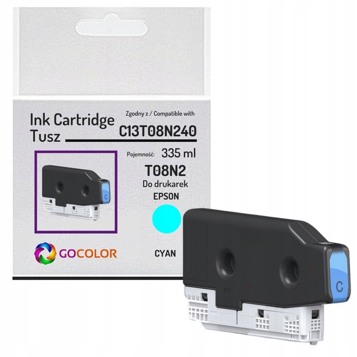 Gocolor T08N2 ciánkék tintasugaras nyomtatópatron EPSON WorkForce Enterprise AMC400-hoz