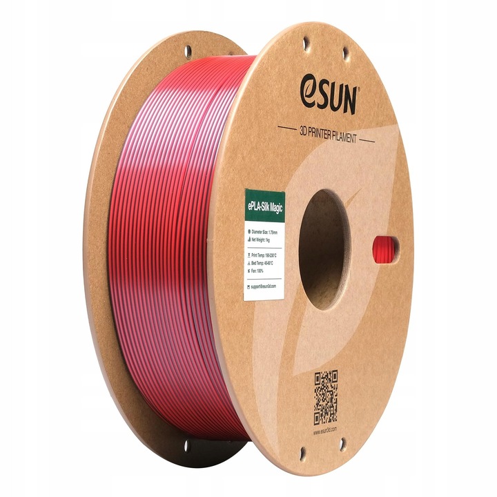 Filament 3D eSun PLA-Silk Magic 1.75mm, 1kg, multicolor, pentru imprimare usoara