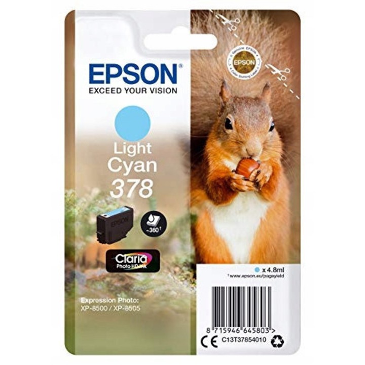 Epson 378 világos cián tintasugaras nyomtatópatron, 360 oldal, eredeti készlet