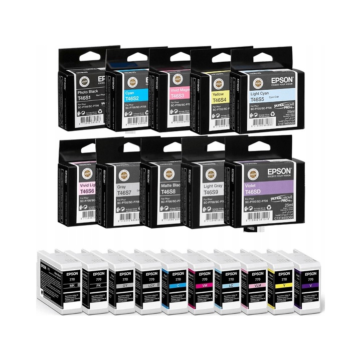 GOCOLOR tintapatron készlet Epson SureColor SC-P700-hoz, 10x25ml, többszínű