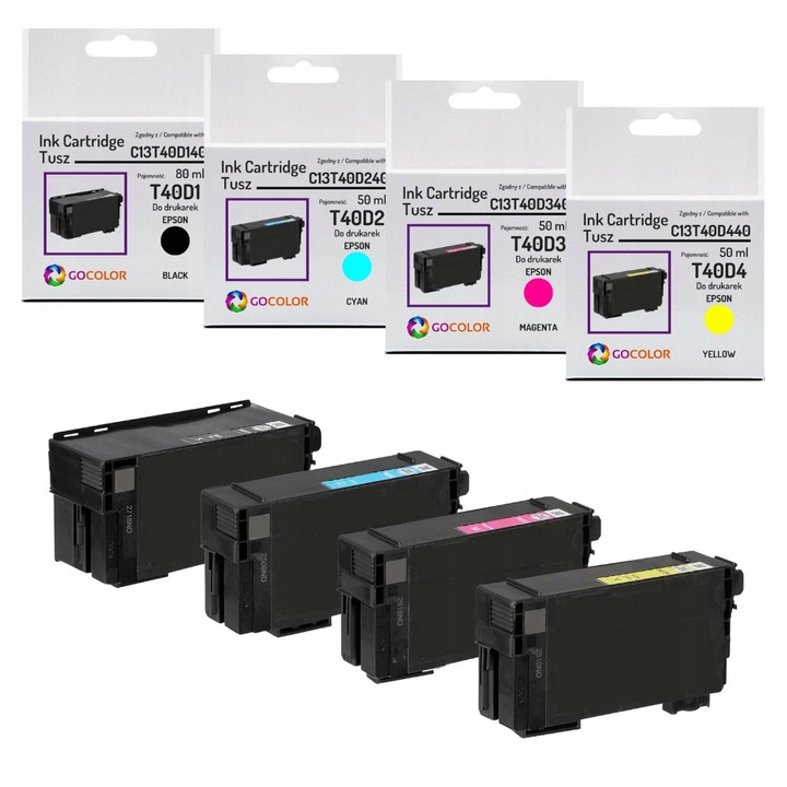 Cartuse imprimanta inkjet Gocolor set 4 piese pentru EPSON SureColor SC-T3100 SC-T2100