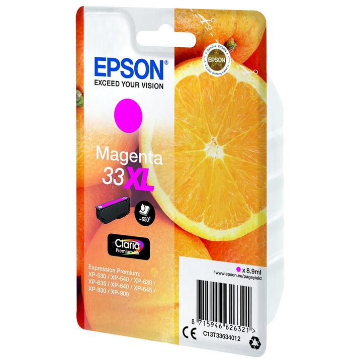 EPSON 33XL bíbor tinta, 8.9ml, 650 oldal