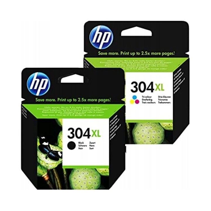 HP 304XL tintapatron készlet, fekete és színes, 300 oldal