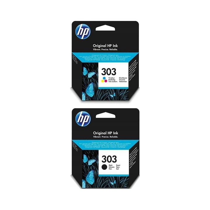 HP 303 fekete + színes tintapatron készlet, 8ml, 365 oldal