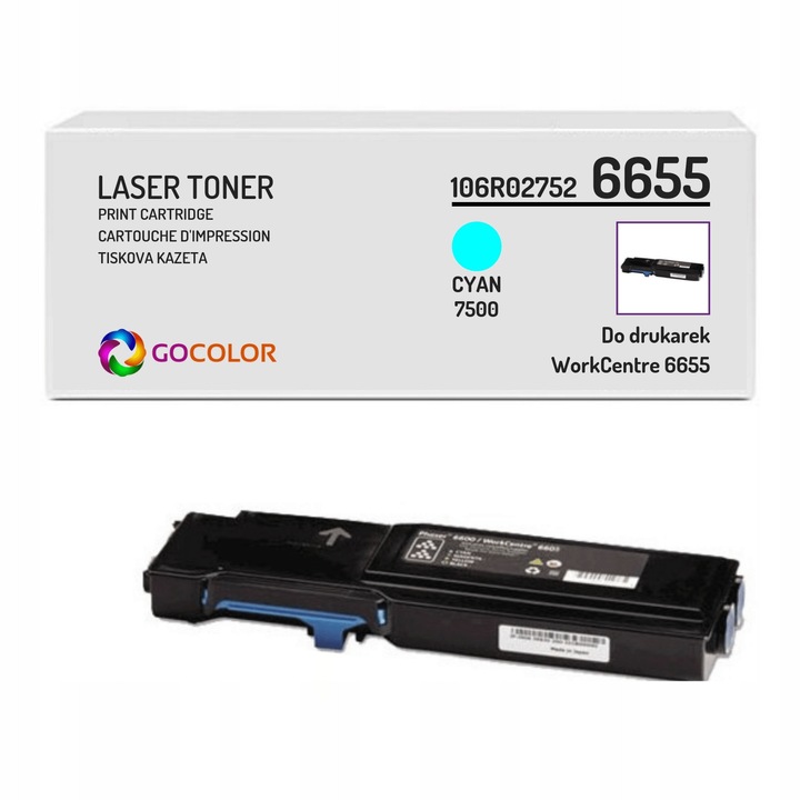 Тонер Gocolor 106R02752 съвместим с XEROX WorkCentre 6655, СИН, 7500 страници