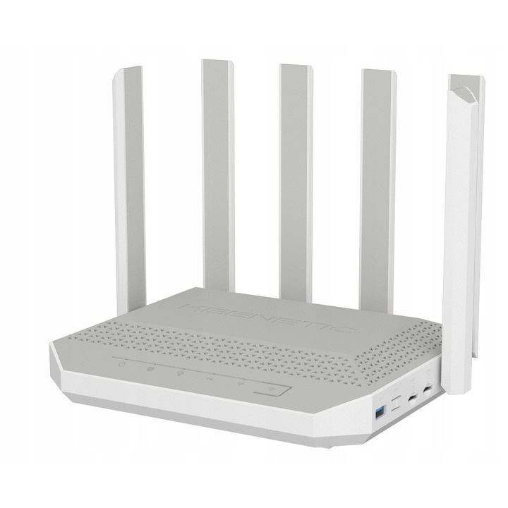Router Wireless Keenetic Hero 5G, 4 porturi 1Gb/s, 2.5Gb/s, 802.11ax, 21.7x4.5x15.9cm