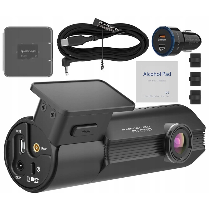 BlackVue ELITE 8-1CH autós kamera, 2K QHD, Wi-Fi, 64GB microSD kártyával, 129,7x40x55,3mm