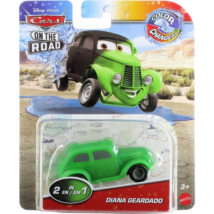 Masinuta CARS, Mattel, 1:55, schimbare de culoare, multicolor, pentru copii de la 3 ani