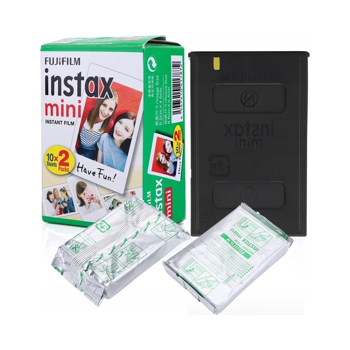 Fujifilm Instax Mini Glossy azonnali film, 20 darabos szett, 54x86mm, Instax fényképezőgépekkel kompatibilis