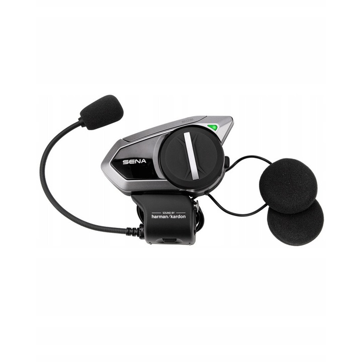 Intercom moto SENA 50S, set pentru un casca, negru, 4 utilizatori, Bluetooth 5.0, 8000m raza