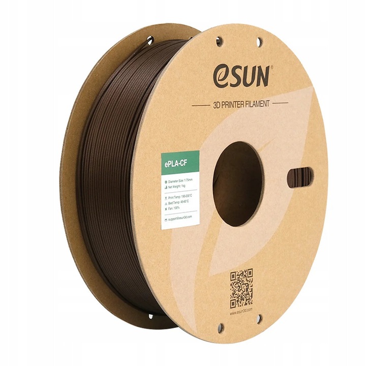 Filament 3D eSUN ePLA-CF 1.75mm, rosu, 1kg, mat, pentru imprimante FDM