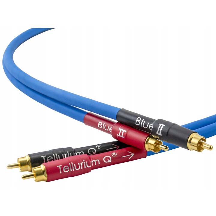 Set cabluri interconect RCA - RCA Tellurium Q Blue II, 2x2.5m, albastru