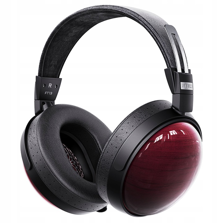 FiiO FT13 circumaurális fejhallgató, természetes vörös fa, 60mm, 356g
