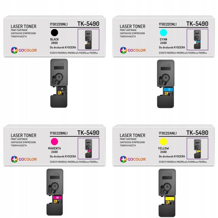 Комплект тонер Gocolor 4-pak TK5490 CMYK за KYOCERA ECOSYS PA2101cwx PA2101cx