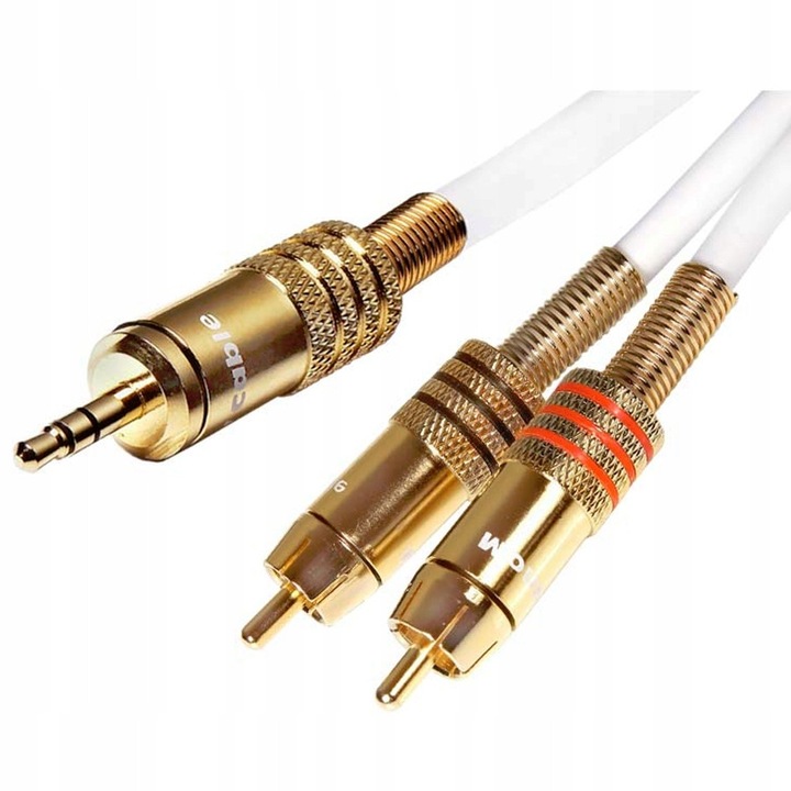 Monkey Cable Clarity 3.5mm jack - 2xRCA sztereó összekötő kábel, 1.5m, OFC réz, aranyozott