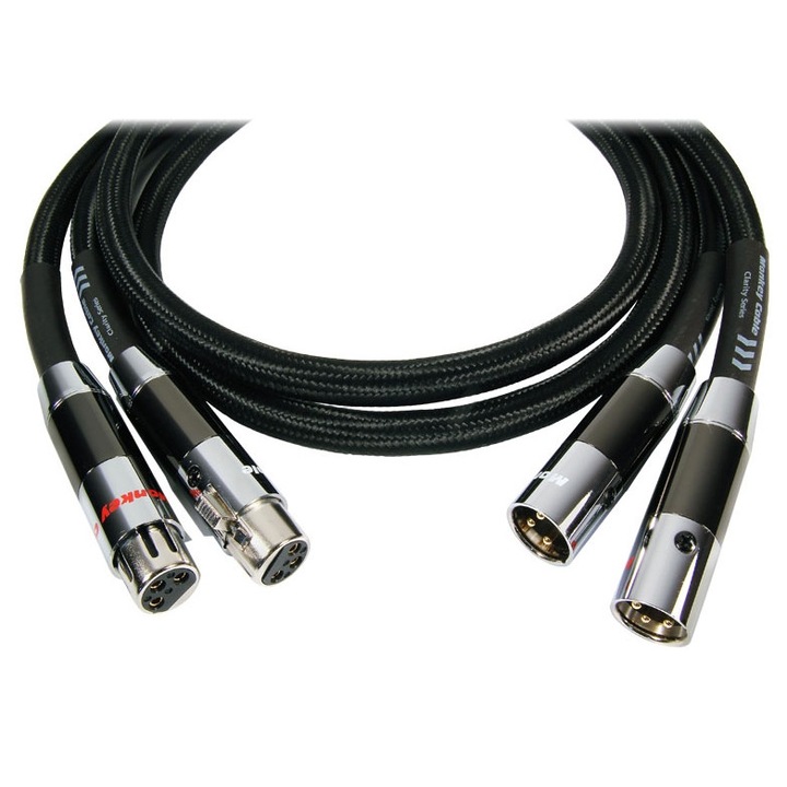 2x XLR - 2x XLR audio kábel MonkeyCable Clarity, 0.6m, OFC rézmaggal, 24k arannyal bevonva