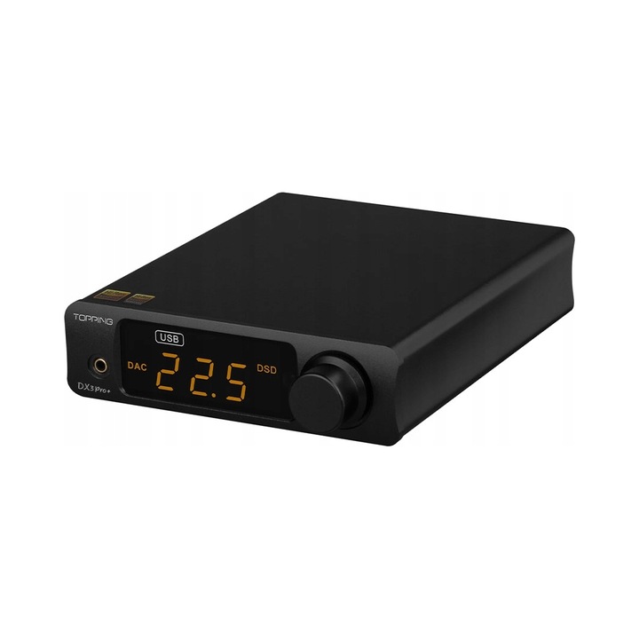 Amplificator casti Topping DX3 Pro+, Bluetooth 5.0, 80W x 2, negru