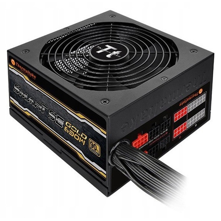 Surse PC Thermaltake Smart SE 630W, modular, 80 PLUS Gold, 1x MB 24 pin, 1x ATX12V 4+4 pin, 2x PCI-E 6+2 pin, 6x SATA
