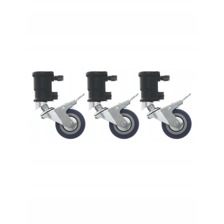 Set 3 roti GlareOne Glide Kit pentru stative, metal, plastic, 30mm, 75x21mm, argintiu/negru